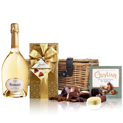 Ruinart Blanc de Blanc Champagne 75cl And Chocolates Hamper